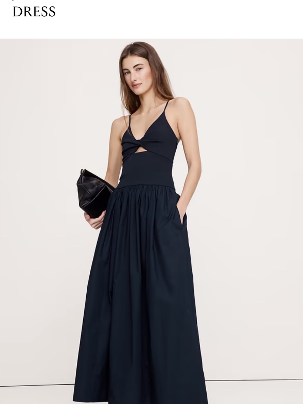 Banana Republic Navy Cutout Maxi Dress